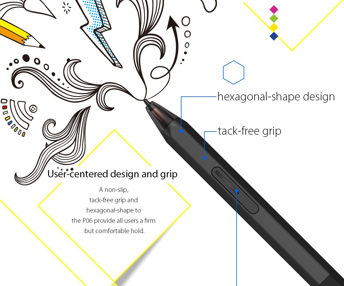 Batteriefrei Stift für Artist 12, Deco 02 XPPEN Offizielles Store