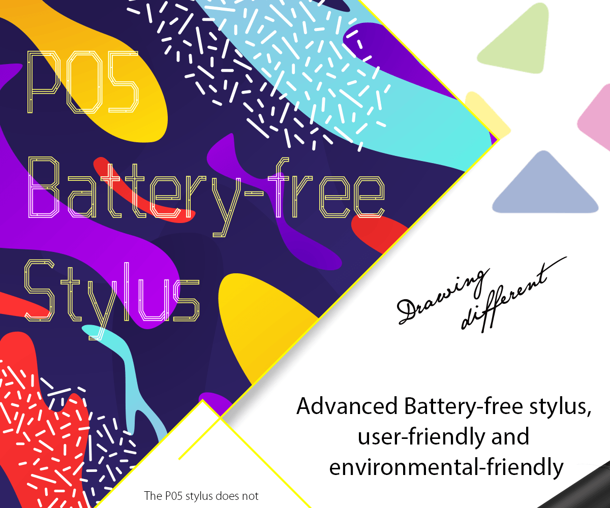 XP-PEN P05 Grafiktabletts Batterielos Stift