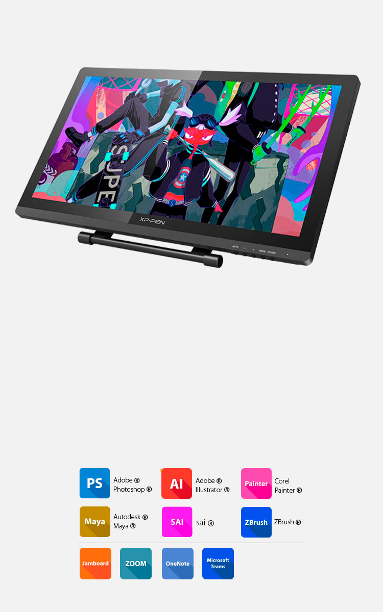 XP-PEN Artist 22 Pro Grafiktablett mit Display:Kompatibilität