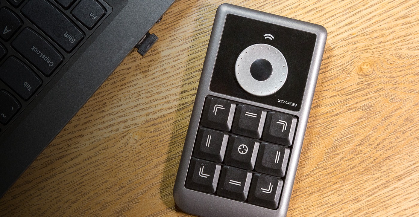 XP-Pen AC19 Schnellzugrifftaste Fernbedienung Tastatur:USB Empfänger
