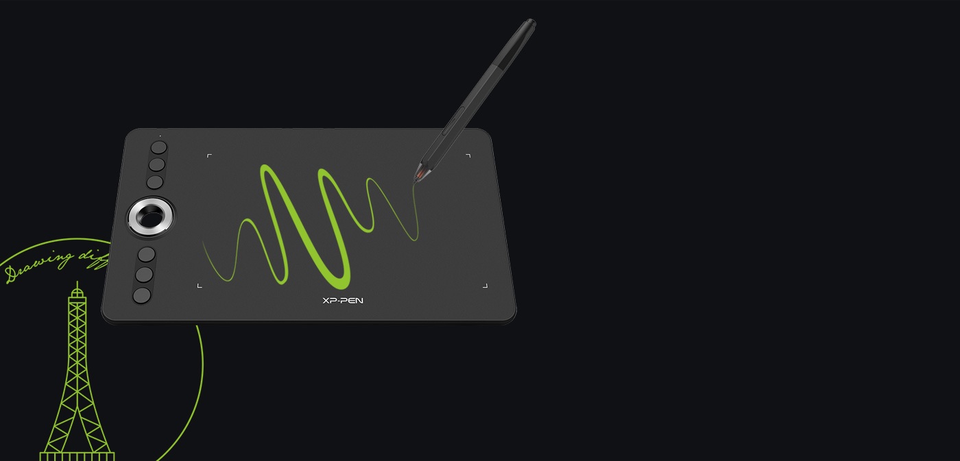 XP-PEN Deco 02 Grafiktablett:8192 Druckstufen