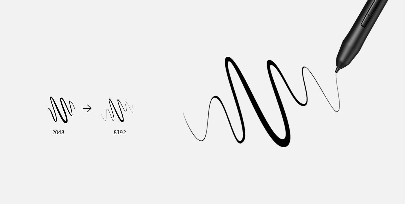 XP-PEN Star G430S Grafiktablett:8192 Druckstufen