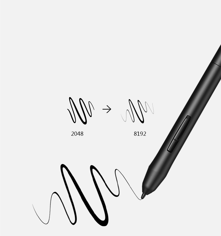 XP-PEN Star G430S Grafiktablett:8192 Druckstufen