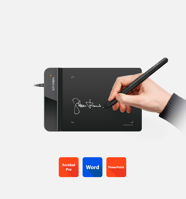XP-PEN Star G430S Grafiktablett:Unternehmenssignatur