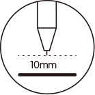 10 mm Lesehöhe